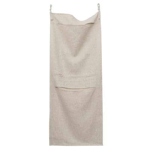 100% Linen Hanging Laundry Bag with 2 Compartments (6.3493 Ounce)