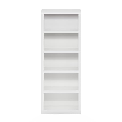 Rail 5 Tier Book Shelf with Open Shelf