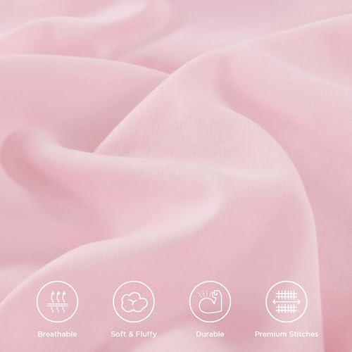 Pink Super King Plus Ruffle Comforter Set