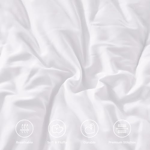 White Twin XL Ruffle Comforter Set
