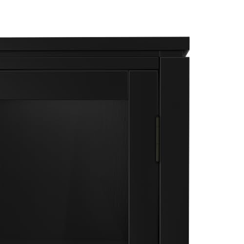 Cosmopolitan 30" Wide Solid Wood Storage Cabinet in Black