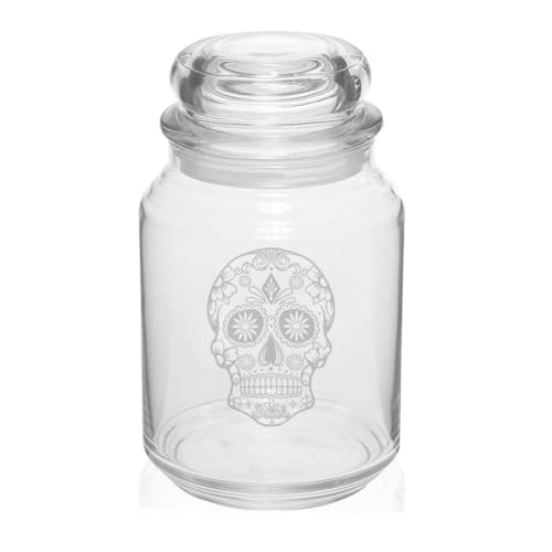 26 oz Glass Candy Jar Gift Sugar Candy Skull