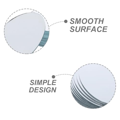 10pcs Oval Craft Mirrors 2.75X1.96in Glass Mirror Sheets for DIY Makeup Mirror Projects Cosmetic DIY Accessories Wall Decor Wedding Decorations (10 Count)