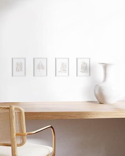 4x6 White Metal Picture Frames (4 Count)