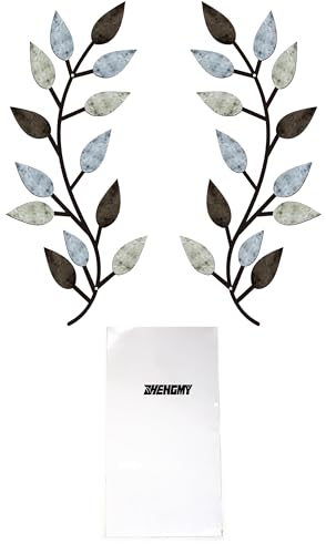 2 Pcs Metal Leaf Wall Art Vine Branch Decor (2 Count)