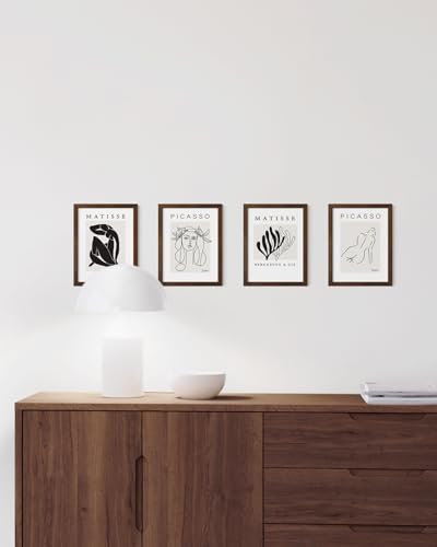 6x8 Walnut Oak Wooden Picture Frame (4 Count)