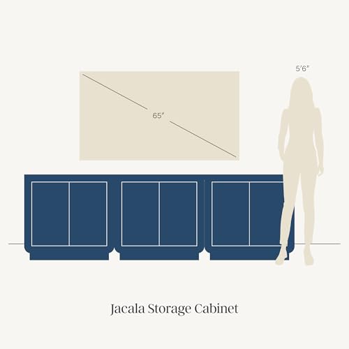 Jacala Mid Century Modern Entryway Storage Cabinet with Doors (3 Count)