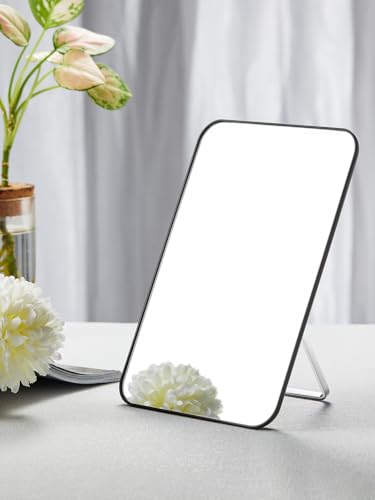 10 x 7 in Desk Makeup Mirror with Stand and Hanging Hole