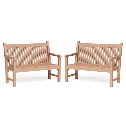 2 Person Outdoor Bench with 700 Lbs Weight Capacity