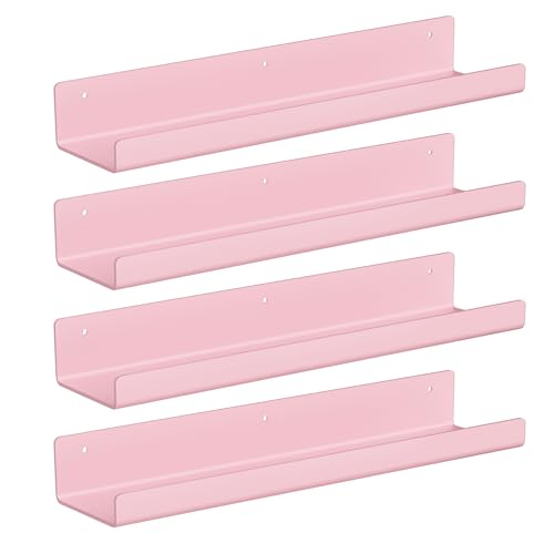 4 Pcs 15" Acrylic Shelves for Wall Decor and Display (4 Count)