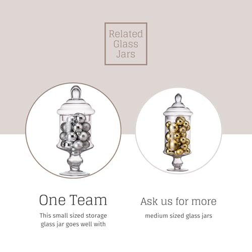 Clear Glass Apothecary Jar Decorative Candy Buffet Jars Elegant Glass Storage Containers
