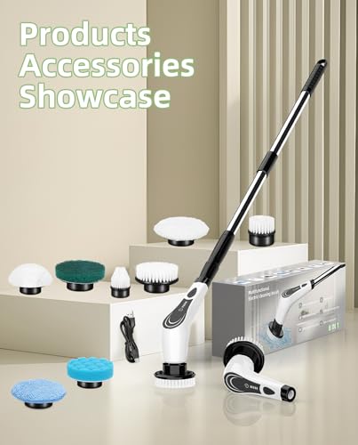 8 Head Cordless Electric Spin Scrubber