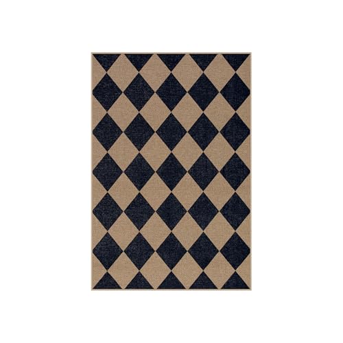 Checkered Easy Jute Front Door Mat (5.9998 Sq Ft)
