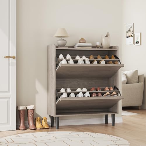 Shoe Cabinet with 2 Flip Drawers