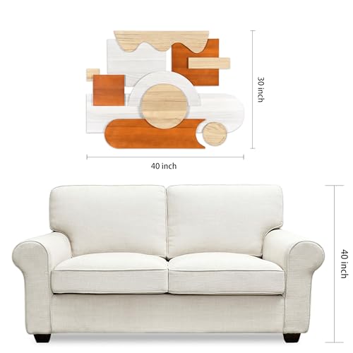 Cinnamon Dreamscape II" Handmade Dimensional Solid Paulownia Wood Abstracts Wall Art (23 Count)