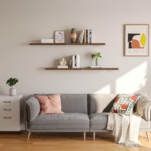 23’’Rustic Brown Floating Shelves for Wall (4 Count)