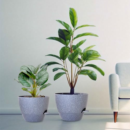12/10/9 inch Self Watering Pots for Indoor Outdoor Plants, Set of 3 (3 Count)