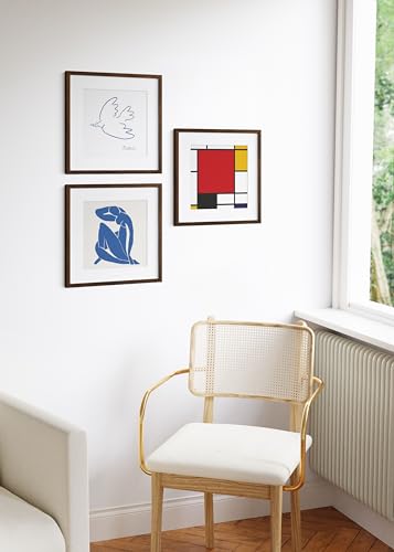 Walnut Square Frames Set of 3 (3 Count)