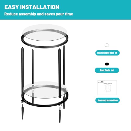 2 Tier Round Side Table