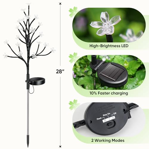 6 Pack Solar Lights Outdoor Waterproof (6 Count)