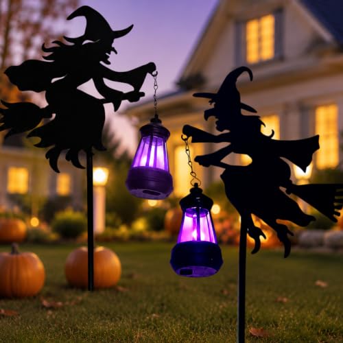 Halloween Witches Outdoor Solar Lanterns 2 Pack (2 Count)