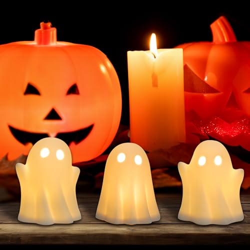 3 Pack Cute Ghost Light Up Halloween Decor (3 Count)