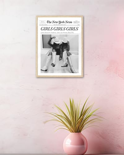 8x10in Girls Just Wanna Have Fun Framed Newspaper Wall Art