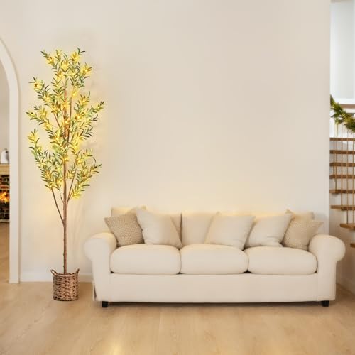 6ft Artificial Olive Tree with LED Fairy Lights