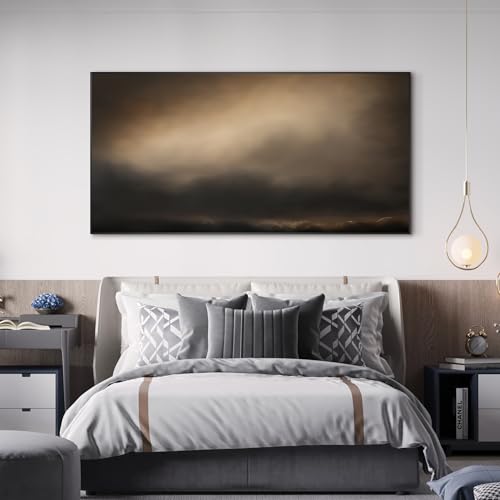 36"x72" Extra Large Framed Wall Art Golden Sunset Cloud