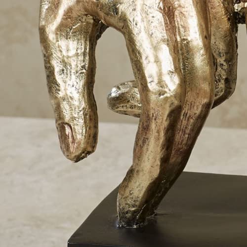 Lingering Hold Hands Table Sculpture Gold