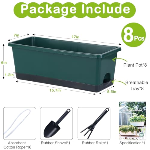 Window Box Planter 8 Pcs (8 Count)