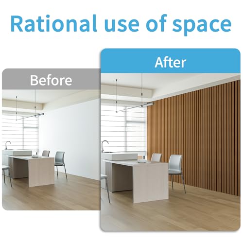 Six Grid Design Slim Slat Wall Panel (4 Count)
