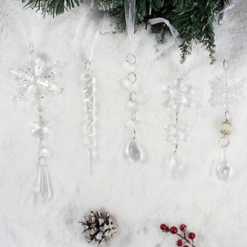 Crystal Christmas Tree Ornaments (48 Count)