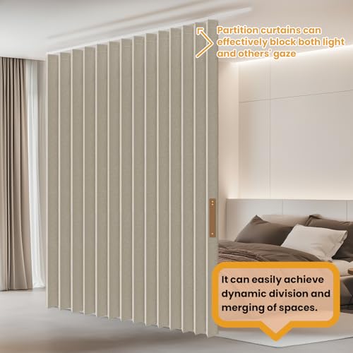 Accordion Partition Curtain with Ceiling Track