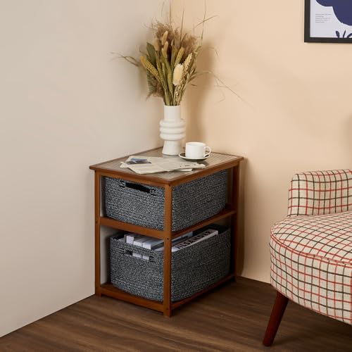 Large Storage Baskets for Shelves (2 Count)
