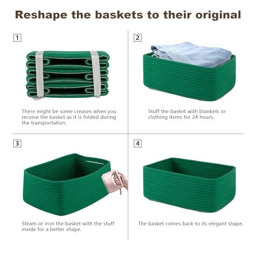 3 Pack Small Storage Baskets for Organizing (3 Count)