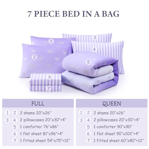 Queen Comforter Set with Sheets for Girls