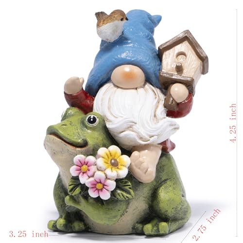 Spring Garden Gnome Decoration Flower Animal Ornaments Decor Gifts Spring Gnomes for Garden Decorations Summer Elf Figurine Gifts for Mom Outdoor Decor