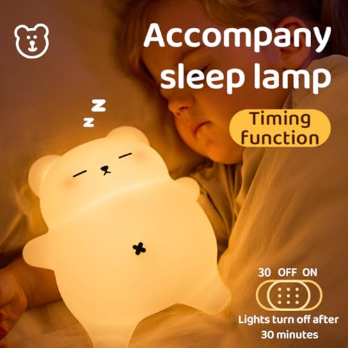 Sleeping Snoring Bear Night Light Nursery lamp for Kids