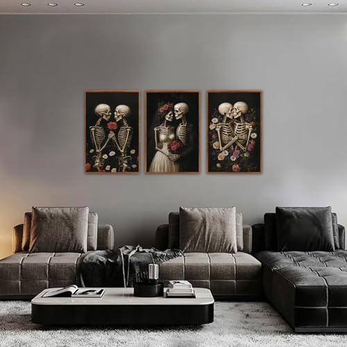 Halloween Rose Wedding Framed Wall Art