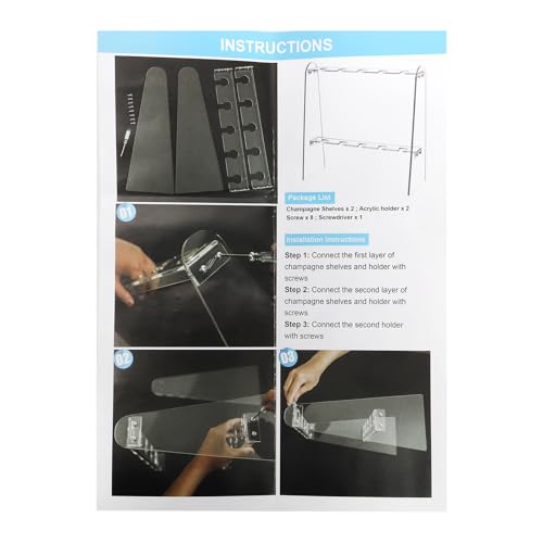 2 Tier Champagne Flute Glass Holder Stand