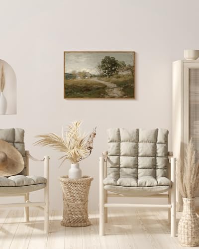 Framed Canvas Wall Art Vintage Decor