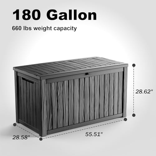 180 Gallon Resin Deck Box
