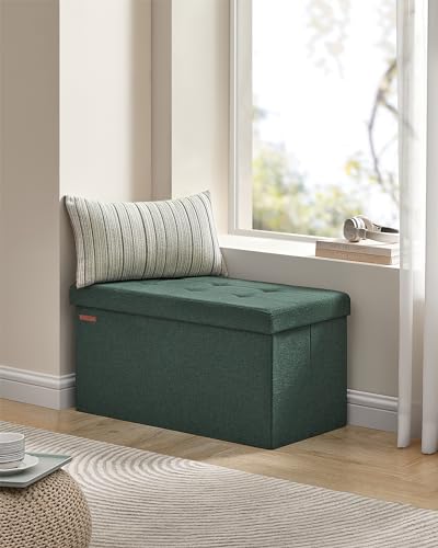 30 Inches Folding Storage Ottoman Bench