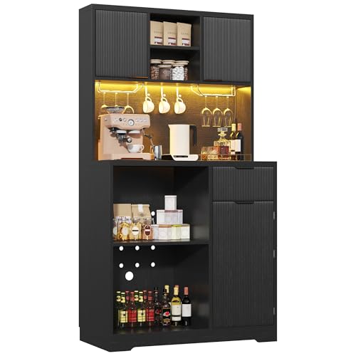 72" Mini Fridge Cabinet with Storage