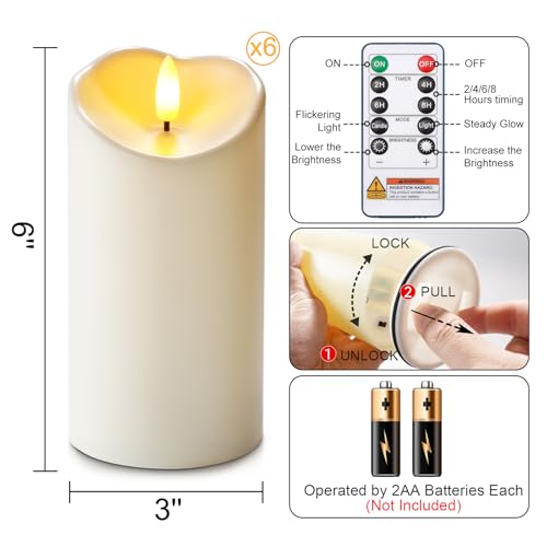 Waterproof Candles Outdoor (6 Count)