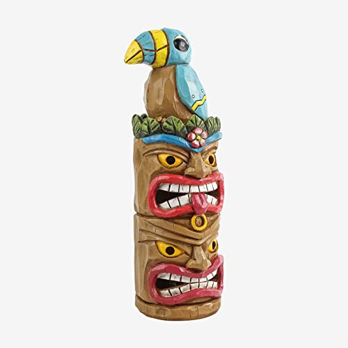 Tiki Totem Pole Solar Powered Garden Statue Decor