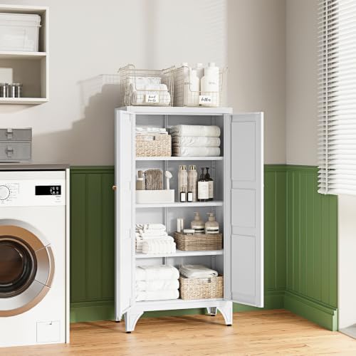 Metal Storage Cabinet with Doors and Shelves