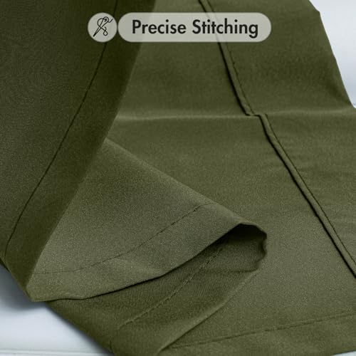 Olive Green Privacy Sheer Curtains 2 Panels 42W x 96L (2 Count)