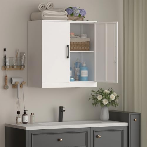 Wall Cabinet Lockable Storage Cabinets with Adjustable Shelf
